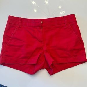 J. Crew red chino shorts